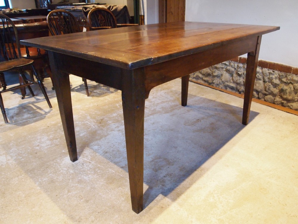 Table refectory farmhouse dining French Cherry and Oak c1840 View VIII