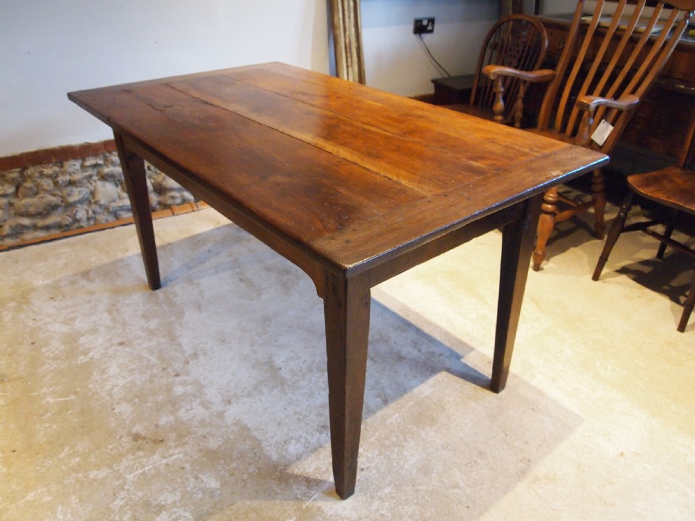 Table refectory farmhouse dining French Cherry and Oak c1840 View XIV