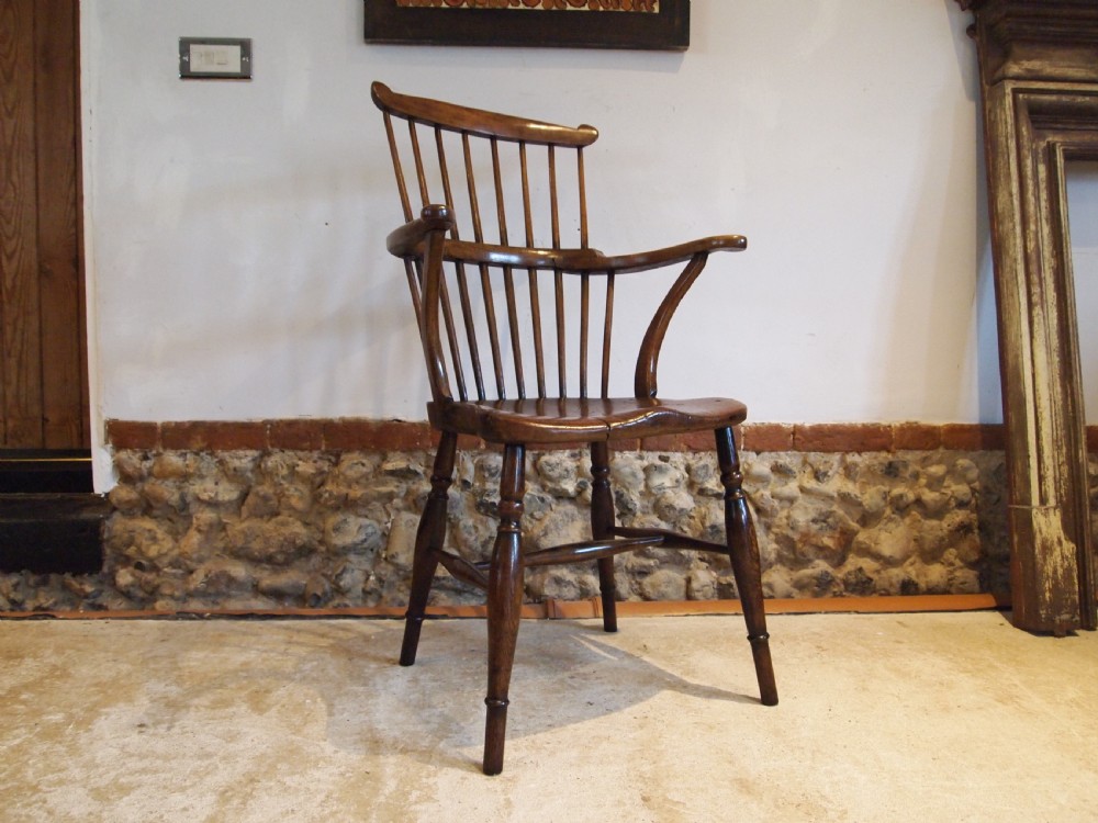Chair stunning Welsh Windsor stick back armchair c1820 View V