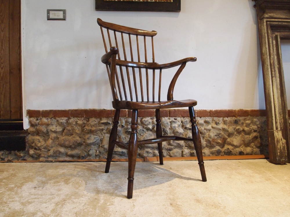 Chair stunning Welsh Windsor stick back armchair c1820 View X