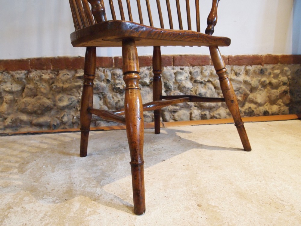 Chair wonderful George III Windsor West Country armchair c1800 View V