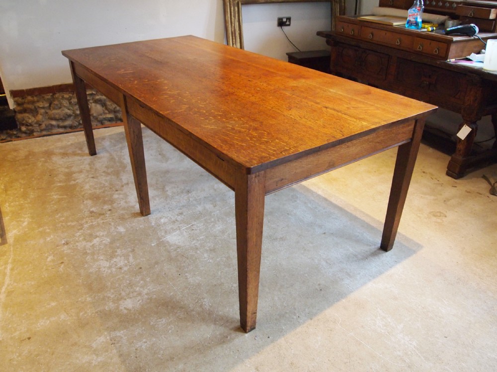 Table refectory dining English Oak great provenance Edwardian c1900 View II