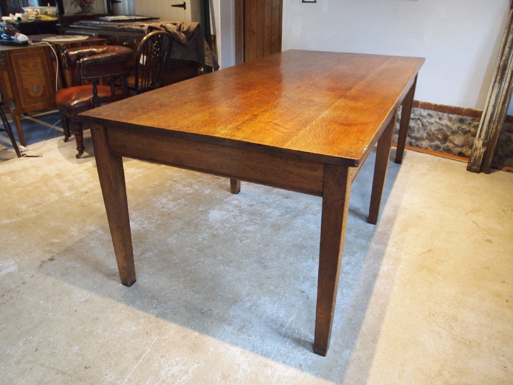 Table refectory dining English Oak great provenance Edwardian c1900 View X