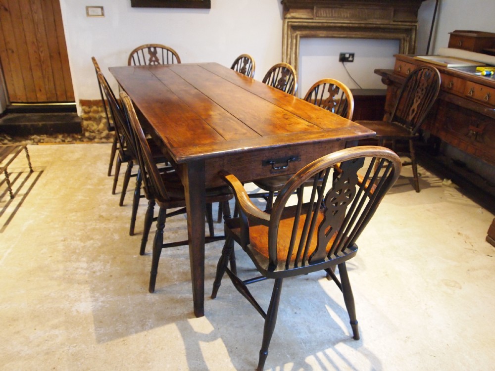 Table refectory French dining farmhouse Cherry wood c1800 View II