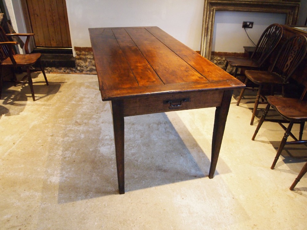 Table refectory French dining farmhouse Cherry wood c1800 View VIII