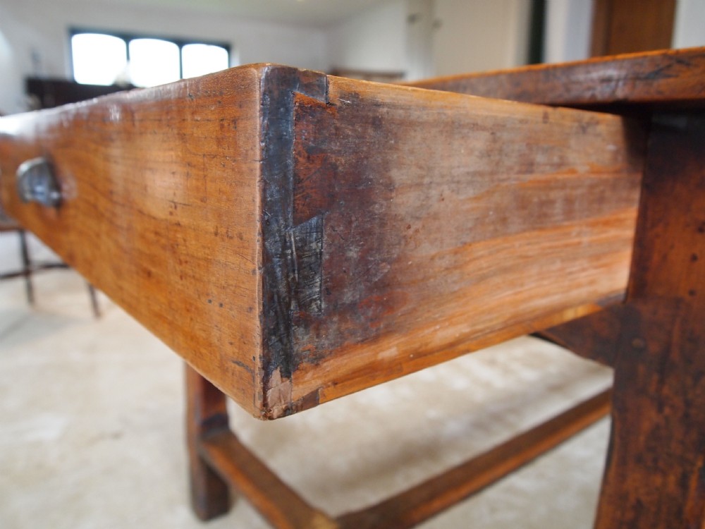 Table V Rare Outstanding French refectory Plum wood dining farmhouse c1800 View VII