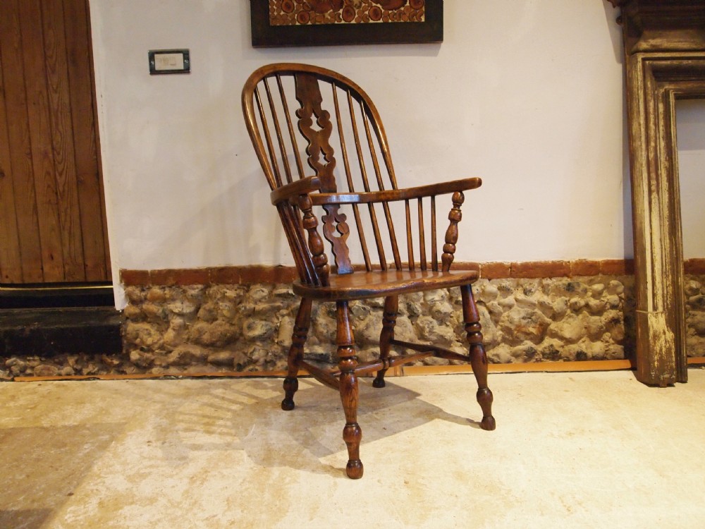 Chair superb Windsor Yorkshire Ash Elm armchair c1840