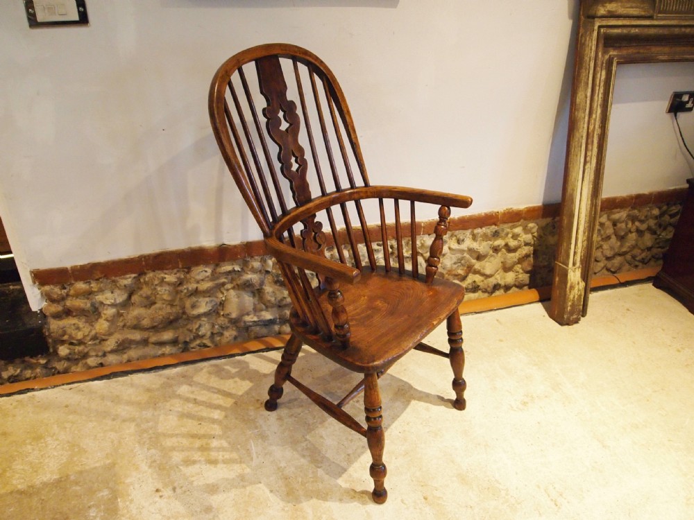 Chair superb Windsor Yorkshire Ash Elm armchair c1840 View IX