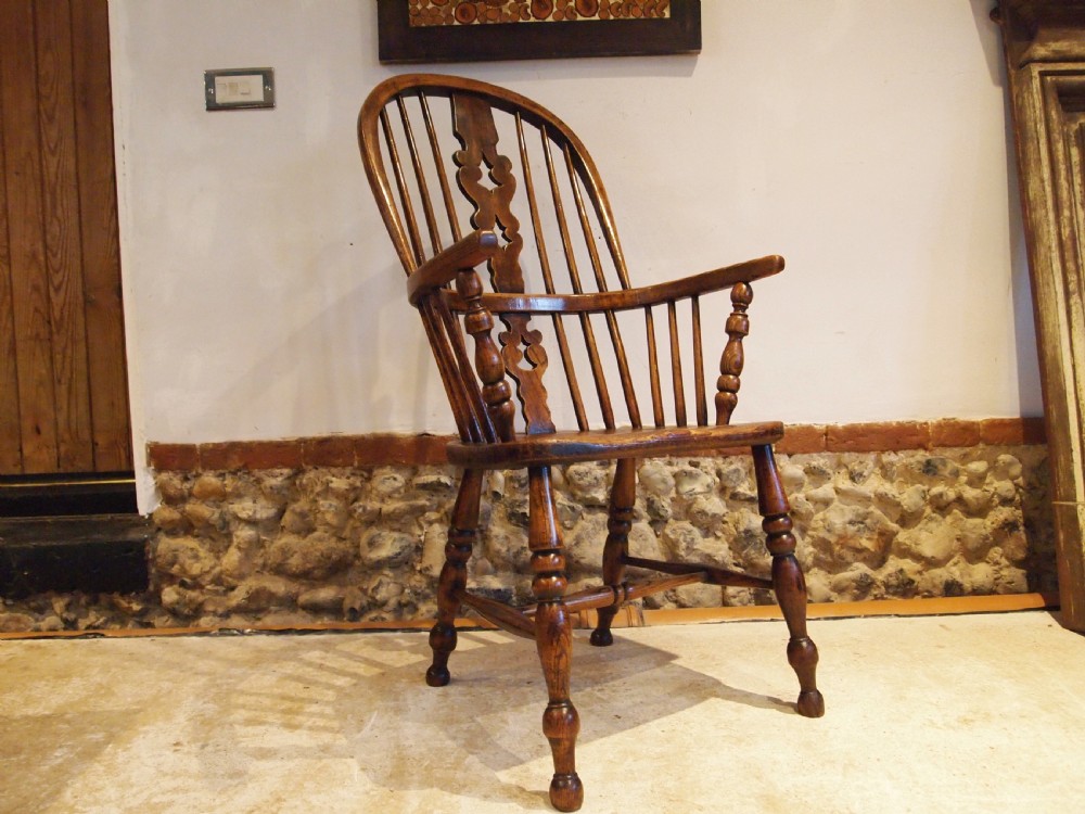 Chair superb Windsor Yorkshire Ash Elm armchair c1840 View XI