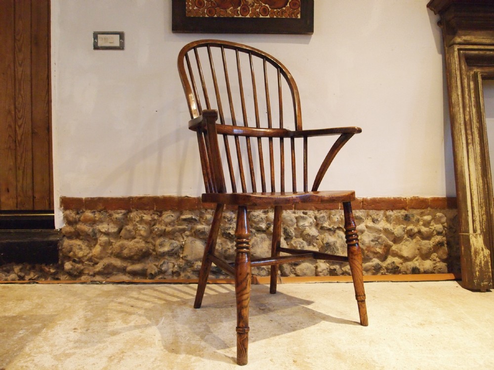 Chair stunning simple Windsor George III Ash Elm c1810 View XIII