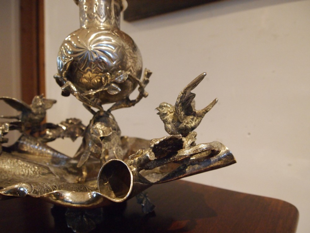 Table Centre piece Stunning silver plate Victorian c1880 View V