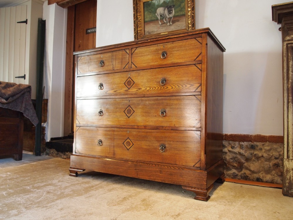 Chest of drawers stunning Arts and Crafts Ash c1880 View VIII