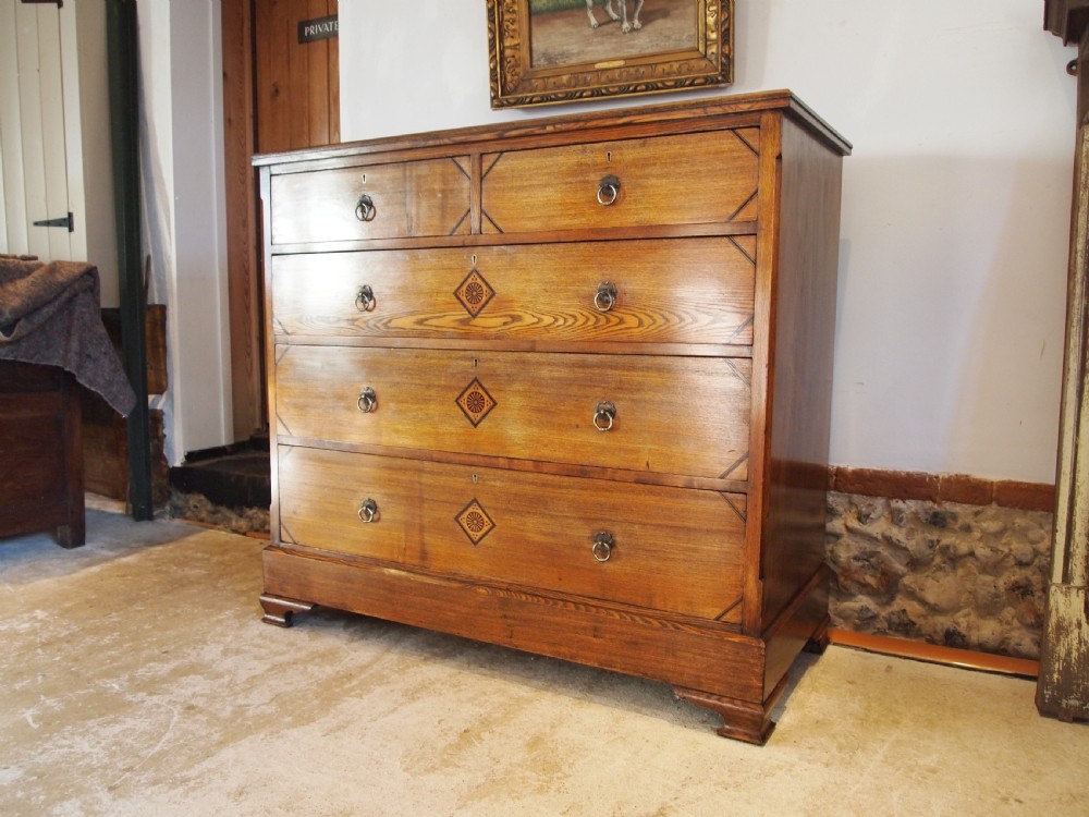 Chest of drawers stunning Arts and Crafts Ash c1880 View X