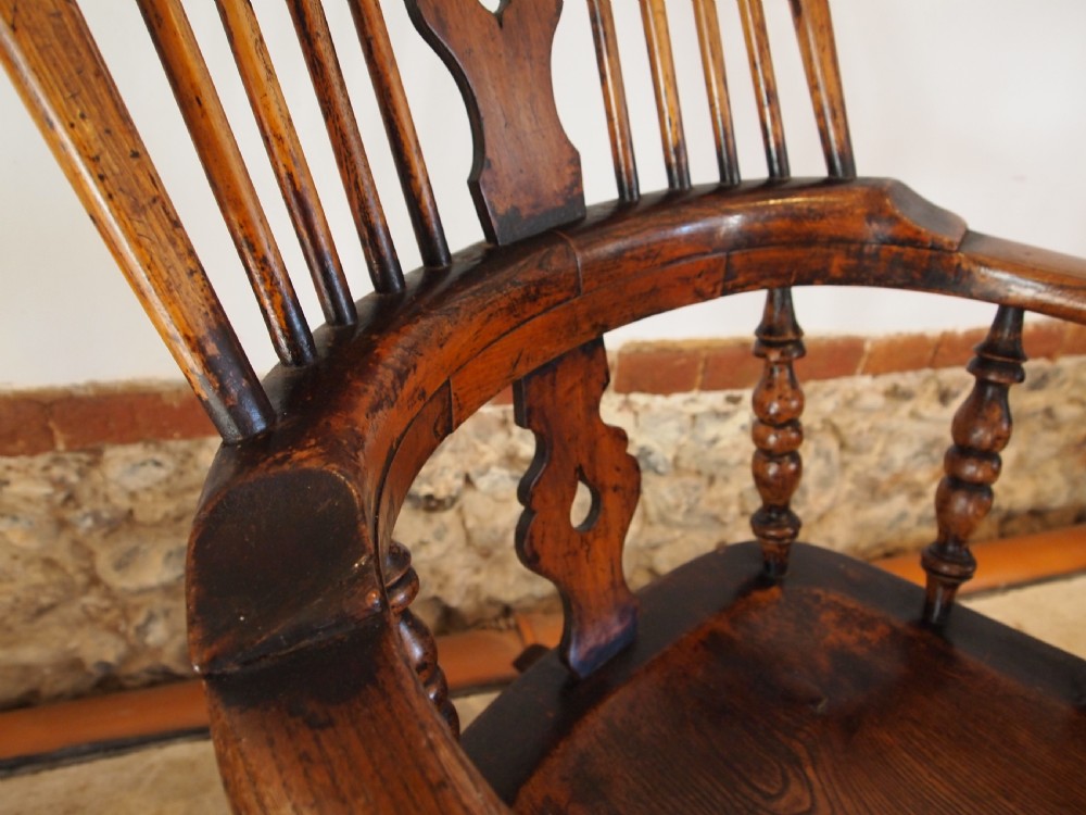 Chair Rocking chair Victorian Windsor Ash Elm c1860 View IX