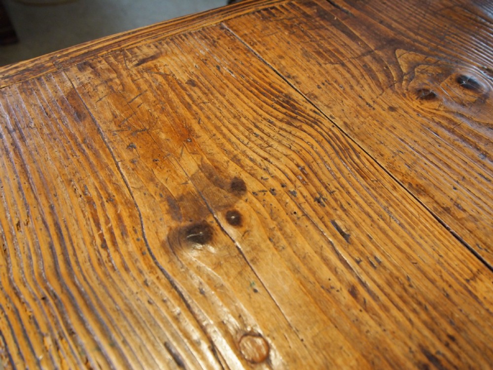 Table refectory dining rare English George III Pine farmhouse c1780 View VII