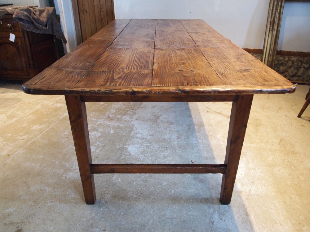 Table refectory dining rare English George III Pine farmhouse c1780 View XI