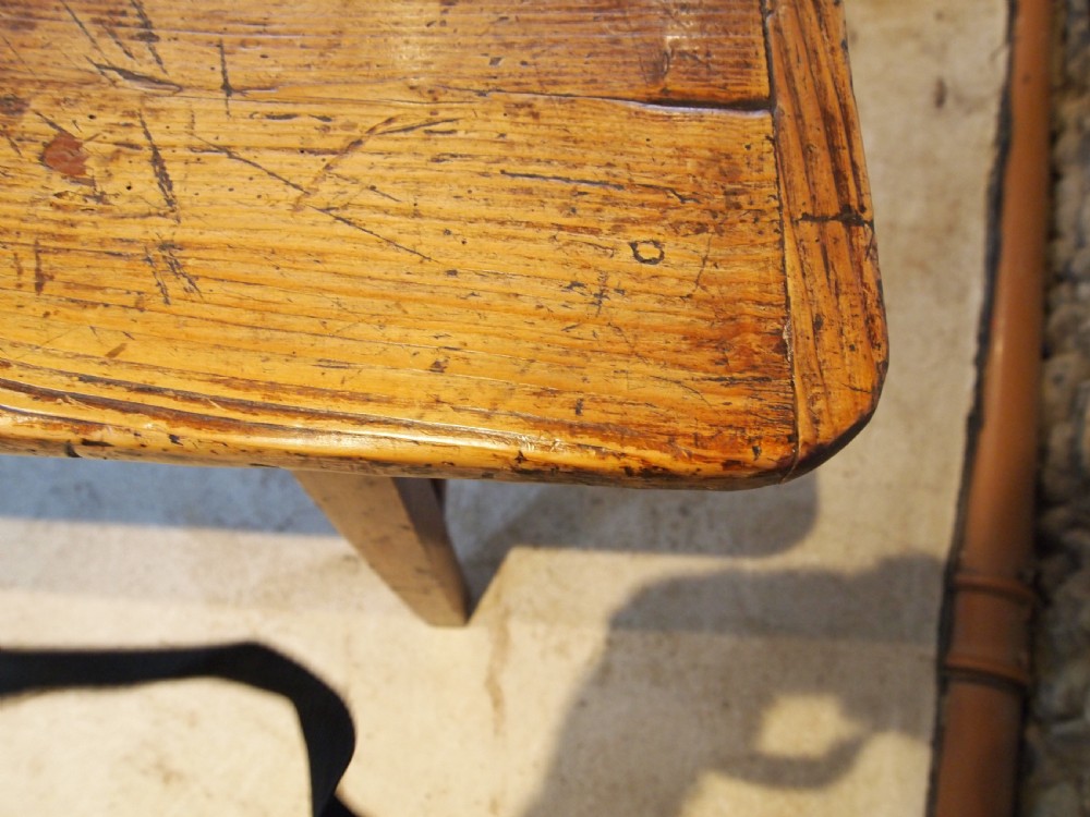 Table refectory dining rare English George III Pine farmhouse c1780 View XIII