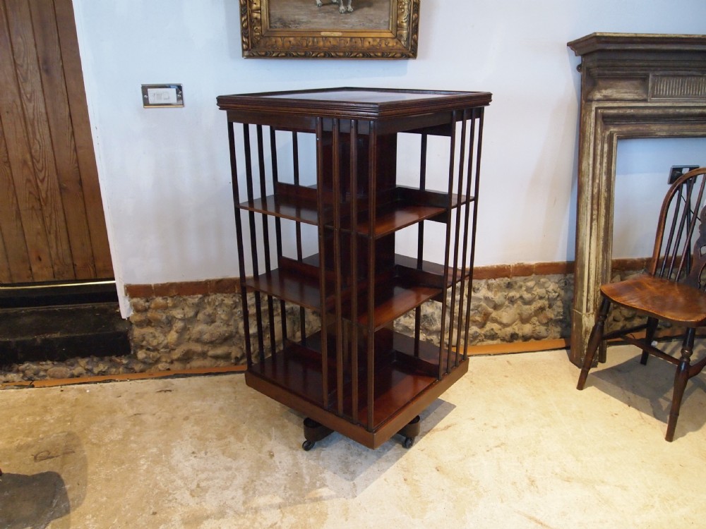 Bookcase revolving Fine quality James Shoolbred Victorian c1880