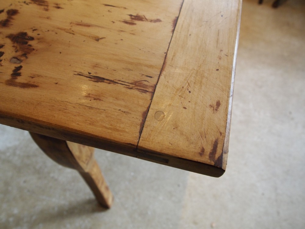 Table refectory dining French Fruitwood farmhouse c1930 View IV