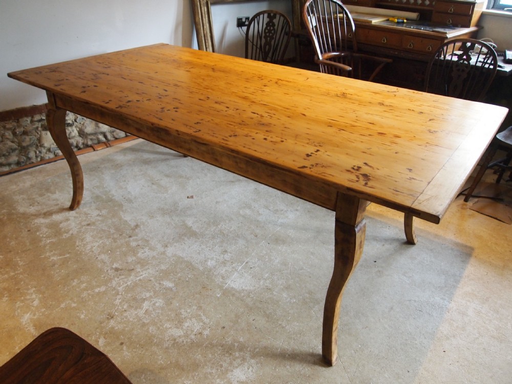 Table refectory dining French Fruitwood farmhouse c1930 View V