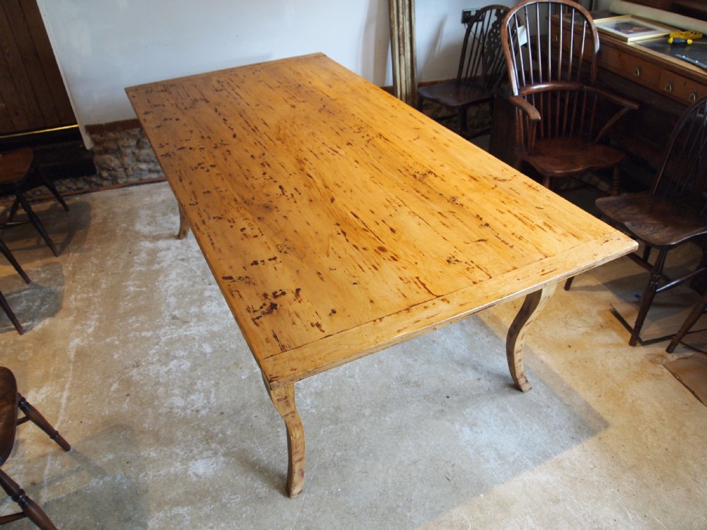 Table refectory dining French Fruitwood farmhouse c1930 View VIII
