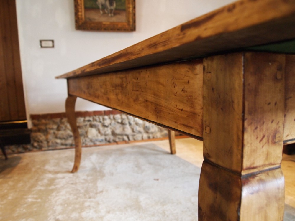 Table refectory dining French Fruitwood farmhouse c1930 View IX