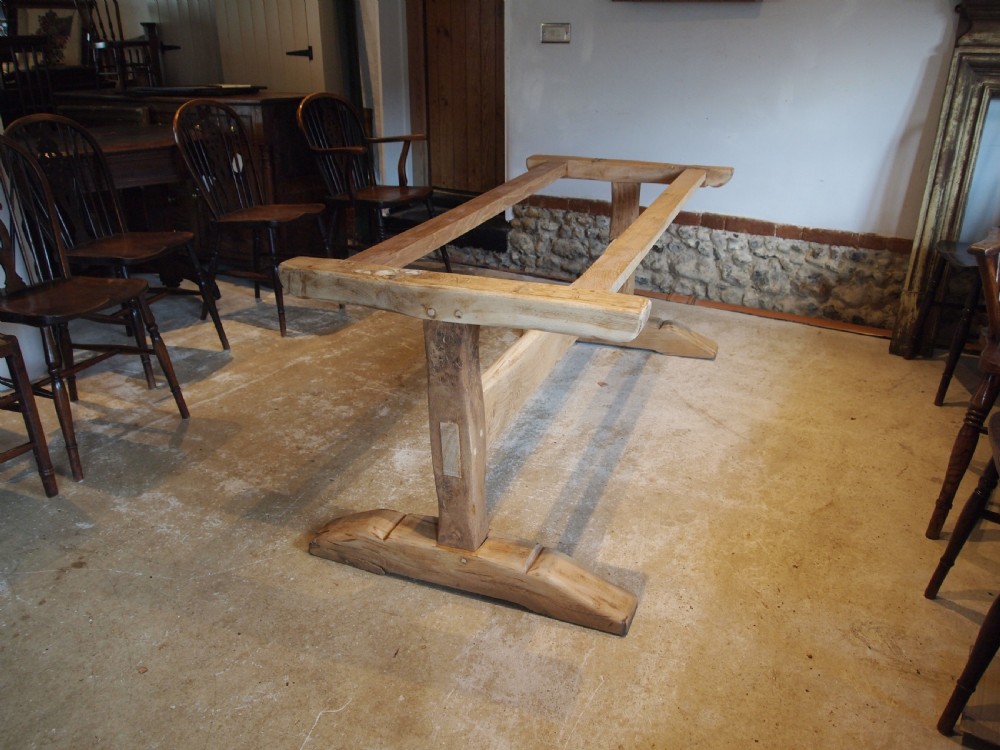 Table French Oak Monastic scrub top refectory farmhouse dining c1900 View V