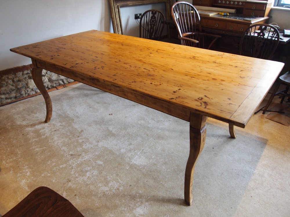 Table refectory dining French Fruitwood farmhouse c1930