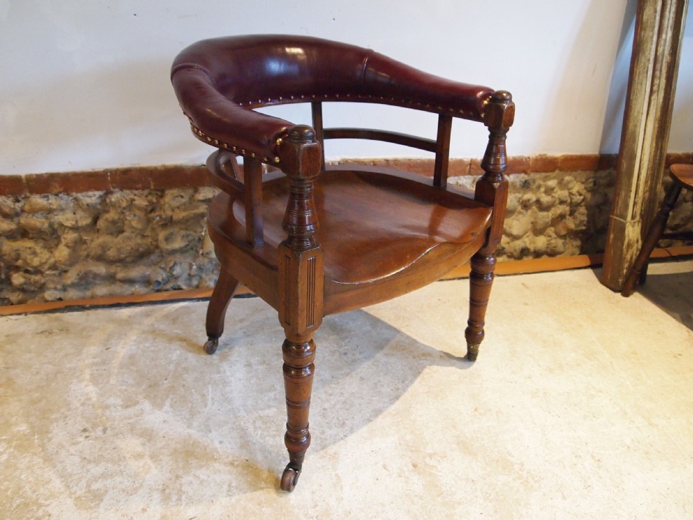 Chair rare Heal & Son Victorian Walnut Desk chair Heals c1880