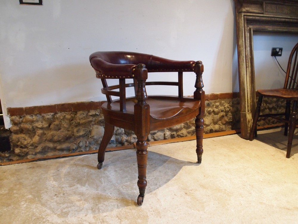 Chair rare Heal & Son Victorian Walnut Desk chair Heals c1880 View IV