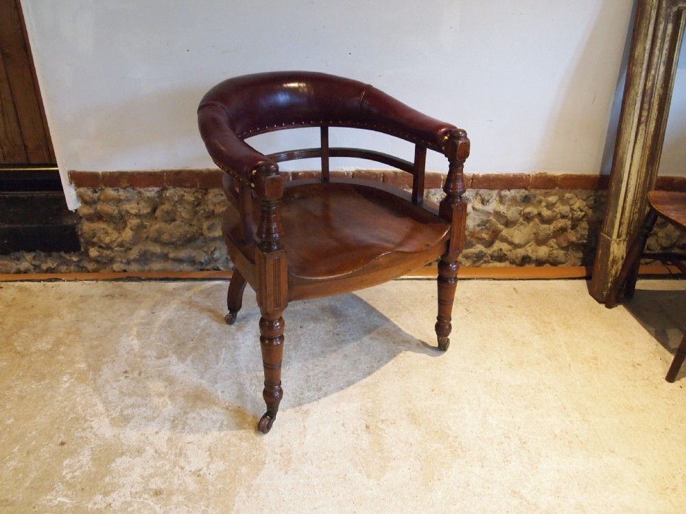 Chair rare Heal & Son Victorian Walnut Desk chair Heals c1880 View VI