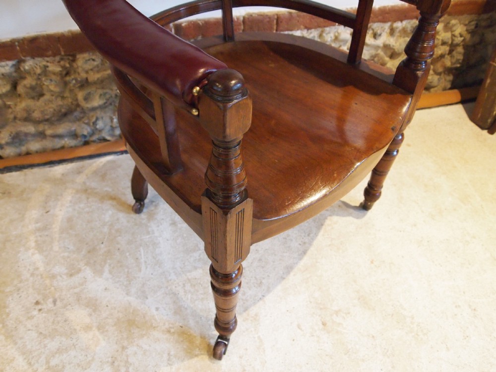 Chair rare Heal & Son Victorian Walnut Desk chair Heals c1880 View VII