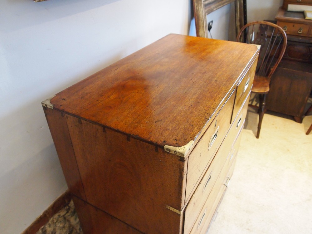Chest of drawers Military campaign compact size Mahogany c1840  View VI