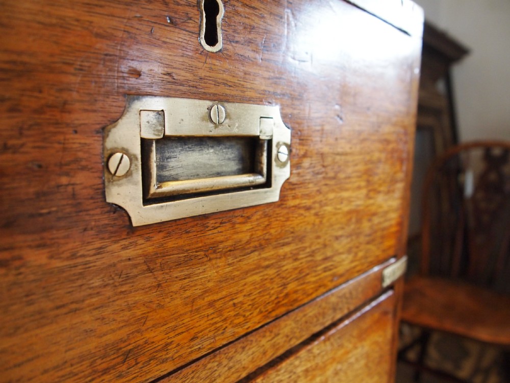 Chest of drawers Military campaign compact size Mahogany c1840  View X