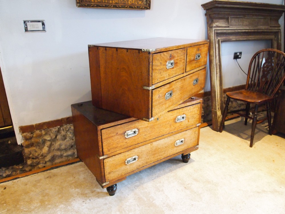 Chest of drawers Military campaign compact size Mahogany c1840  View XII
