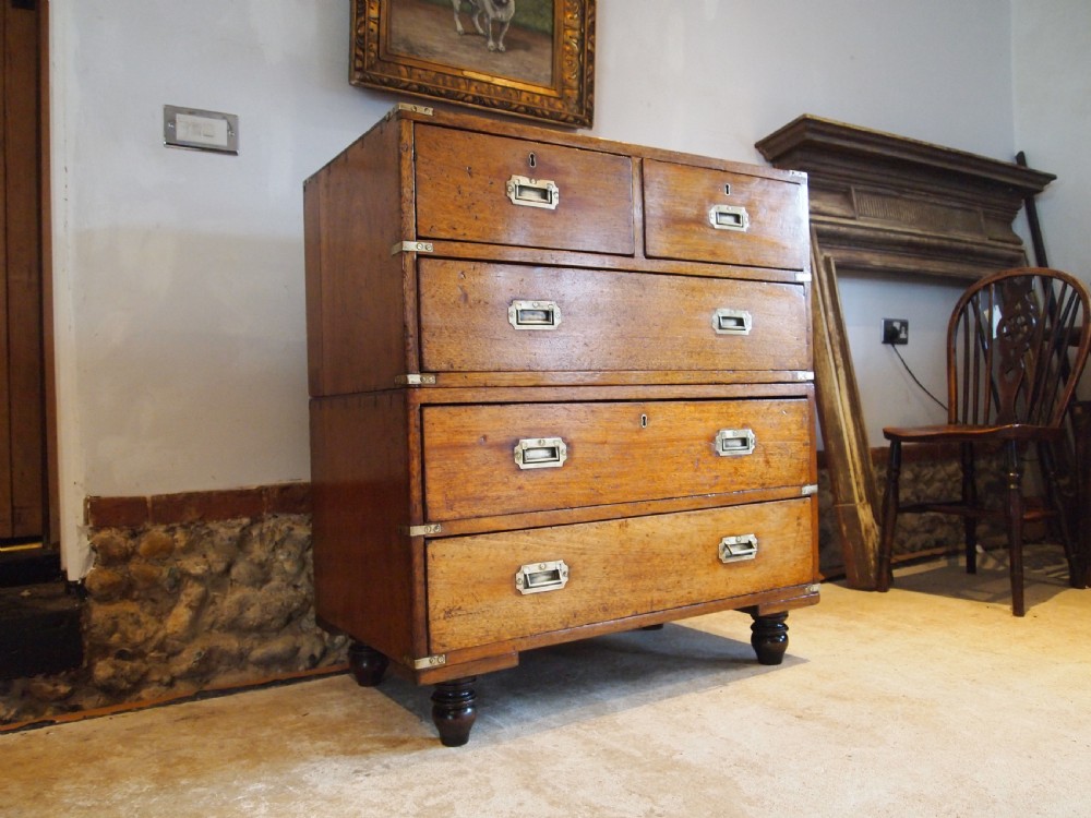 Chest of drawers Military campaign compact size Mahogany c1840  View XIV