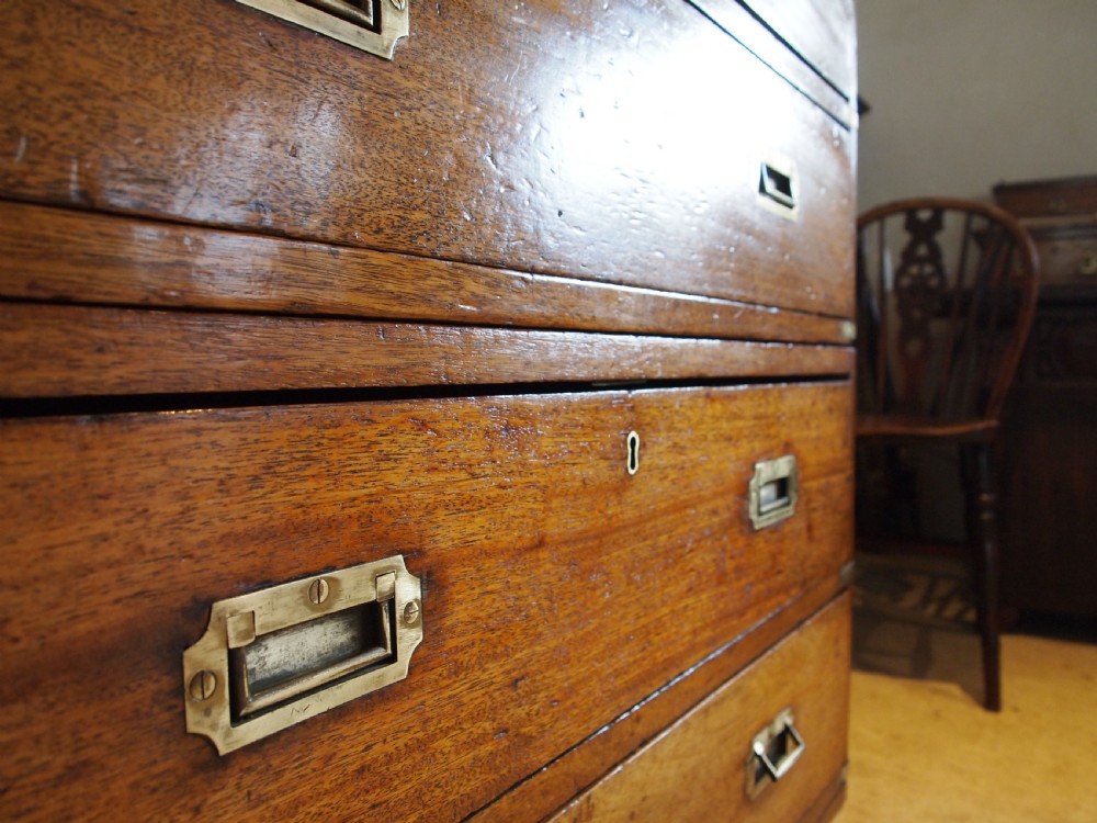 Chest of drawers Military campaign compact size Mahogany c1840  View XV