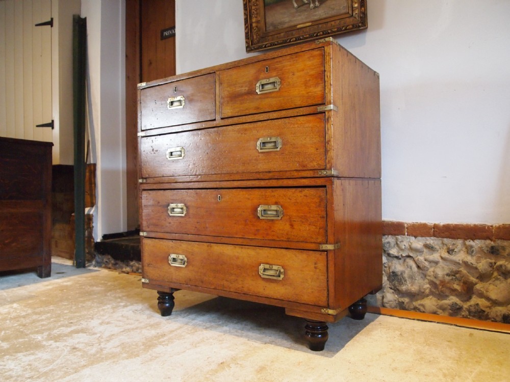 Chest of drawers Military campaign compact size Mahogany c1840  View XVI