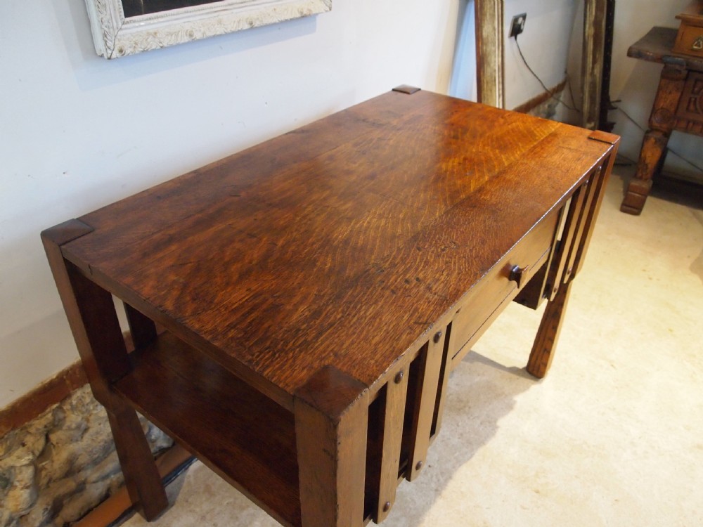 Desk Rare Arts and Crafts Gustav Stickley Oak c1900 View III