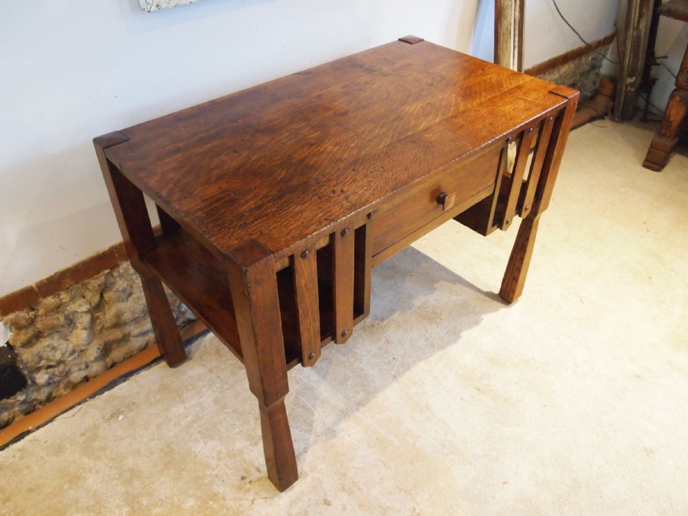 Desk Rare Arts and Crafts Gustav Stickley Oak c1900 View VI