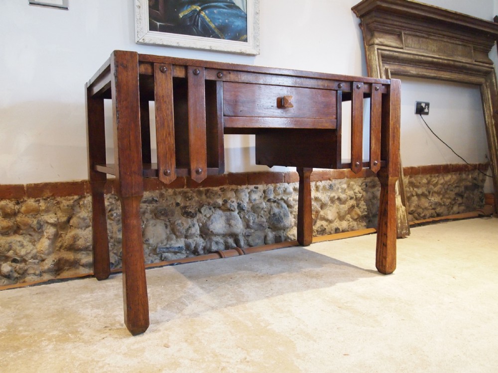 Desk Rare Arts and Crafts Gustav Stickley Oak c1900 View VII
