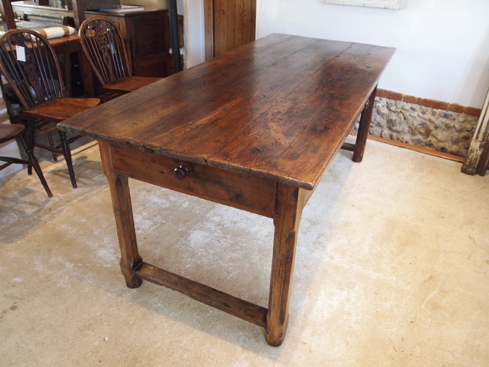 Table stunning French Chestnut refectory dining table c1800 View III