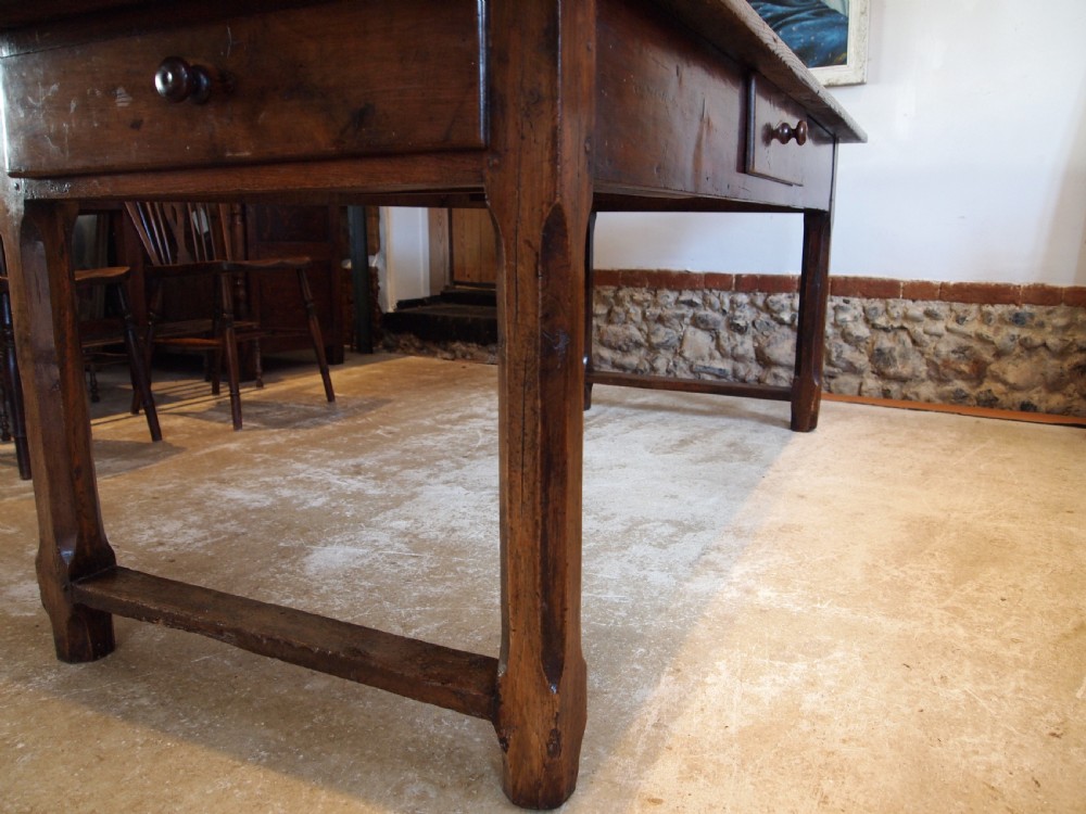 Table stunning French Chestnut refectory dining table c1800 View VII