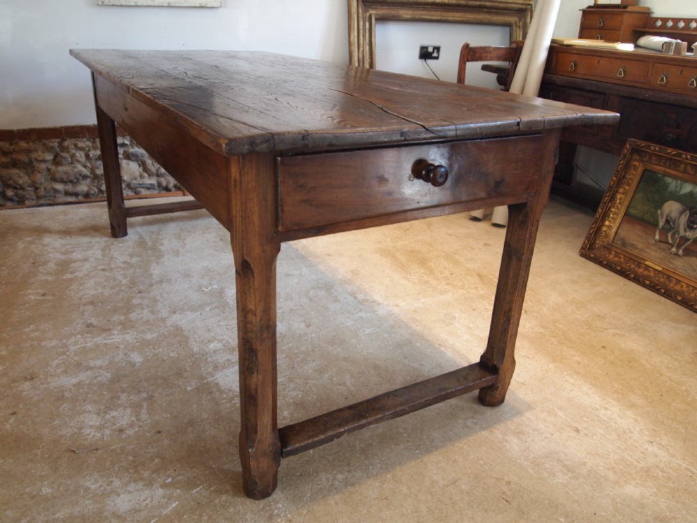 Table stunning French Chestnut refectory dining table c1800 View VIII