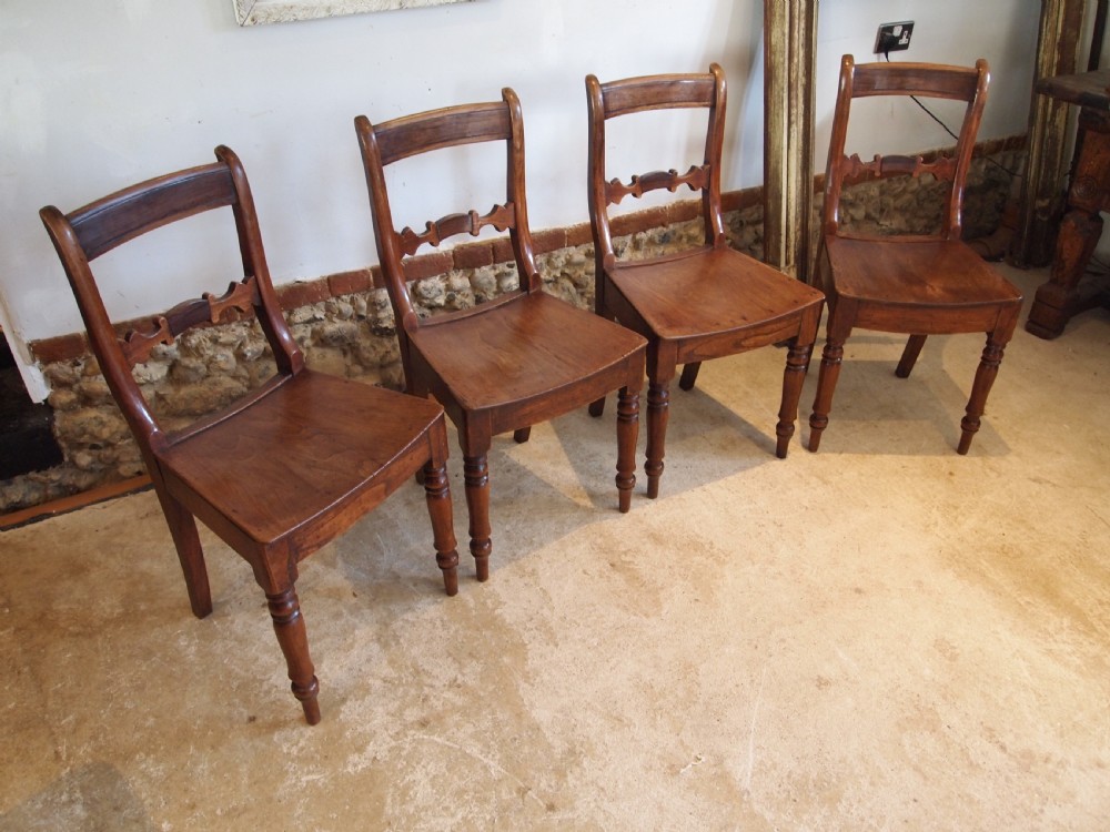 Chairs set of four Essex bar back Elm kitchen dining c1820 View VI