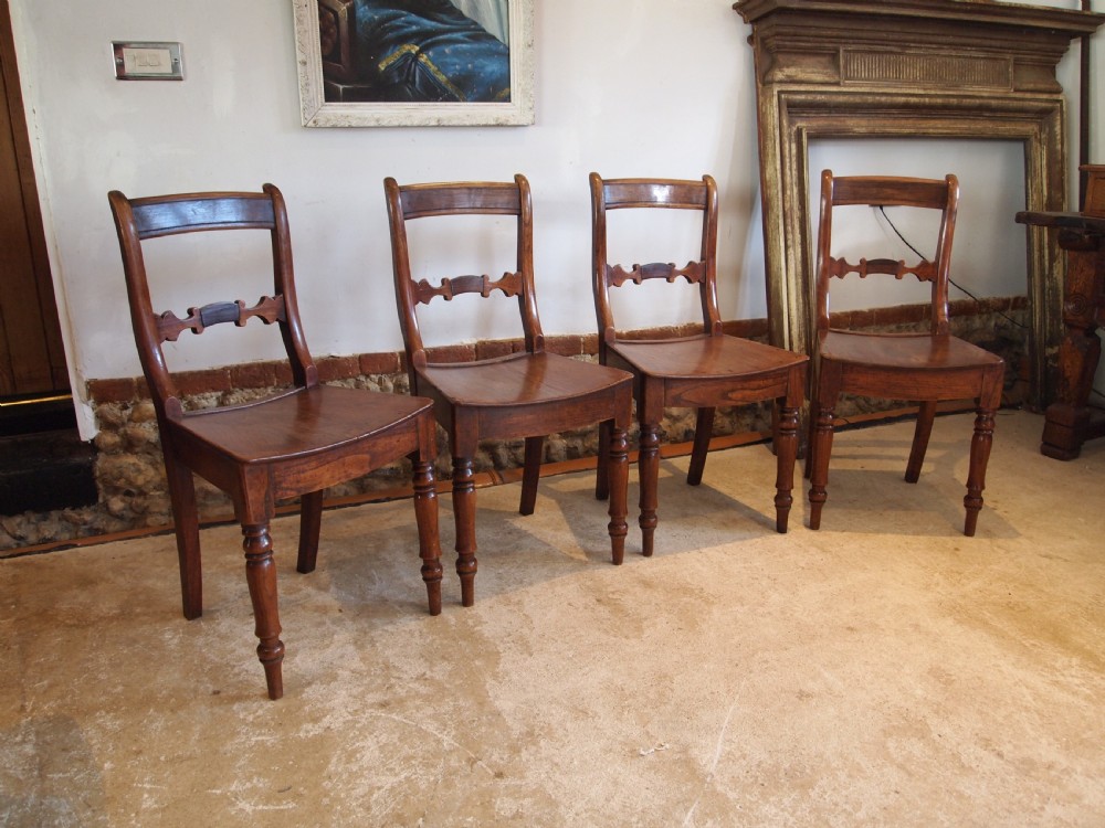 Chairs set of four Essex bar back Elm kitchen dining c1820 View VII