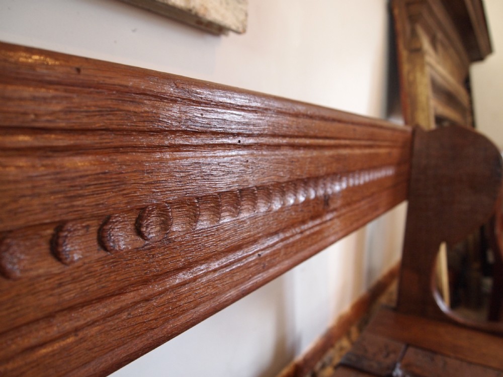 Bench box settle outstanding French Oak c1720 View X