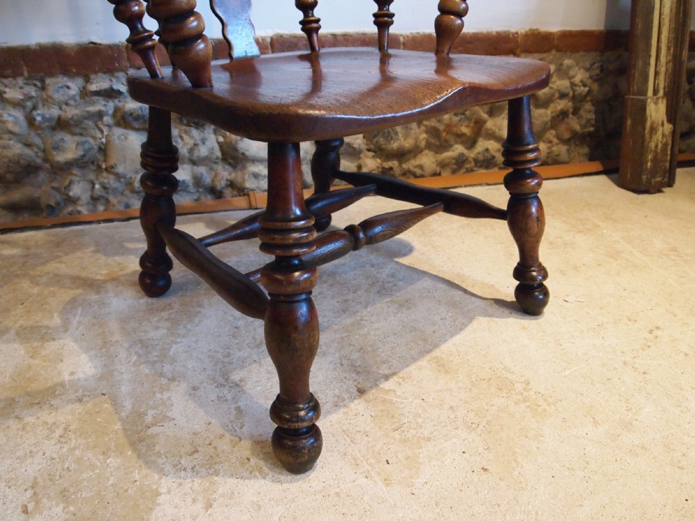 Chair Windsor Grandfather chair Victorian Ash Elm c1840 View IV
