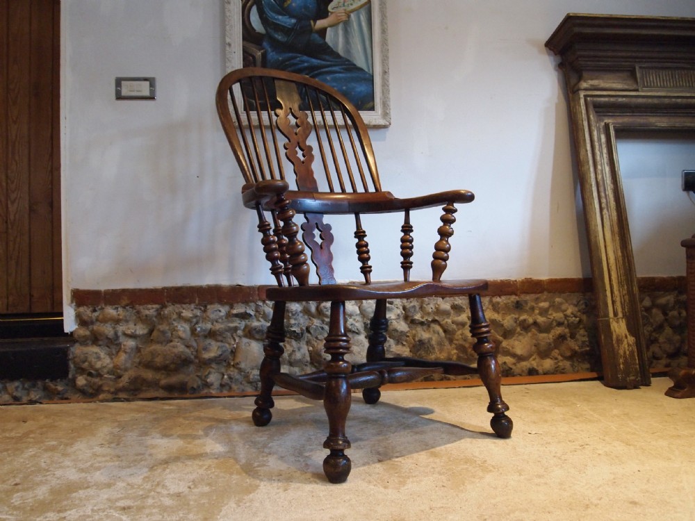Chair Windsor Grandfather chair Victorian Ash Elm c1840 View X