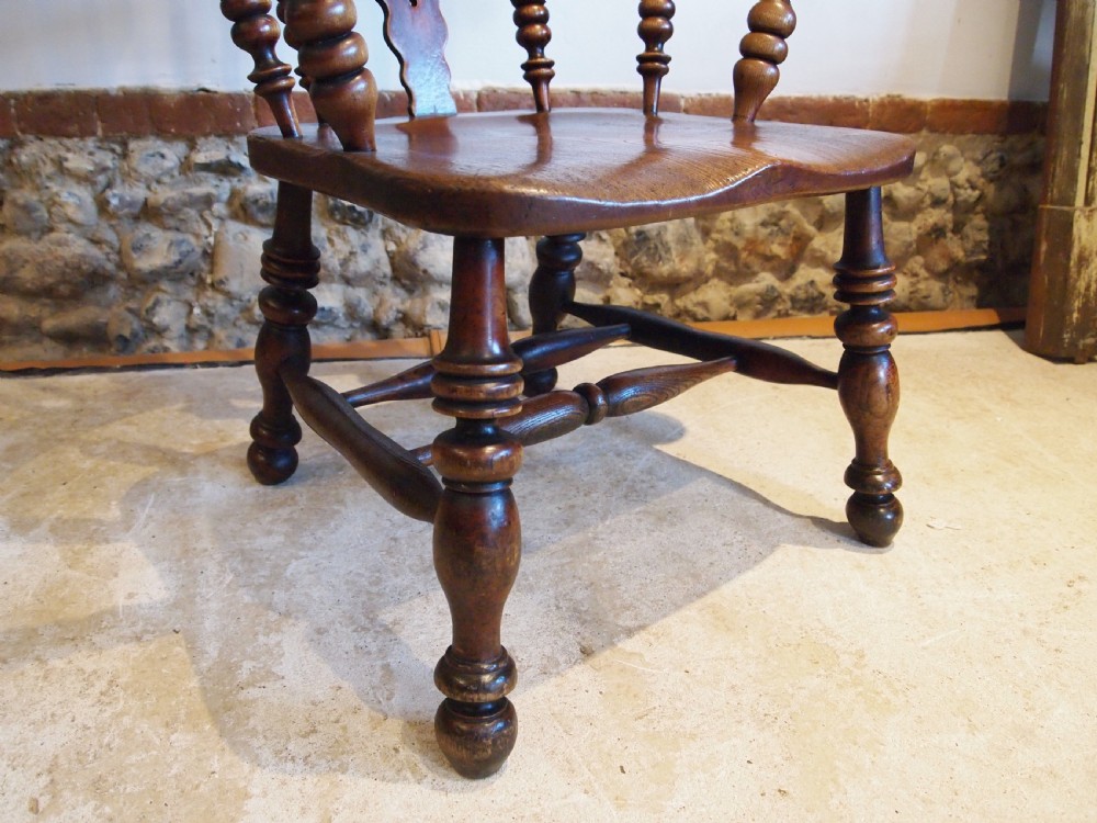 Chair Windsor Grandfather chair Victorian Ash Elm c1840 View XIII